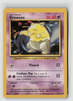 Drowzee #49/102 Base Set Common Pokemon TCG MP - Image 1