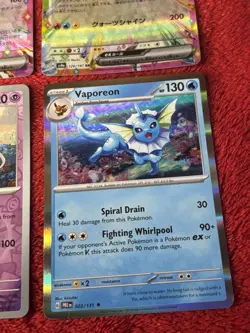 4 Card Eeveelution Pokemon Card Lot-Eevee, Sylveon, Vaporeon - Image 5