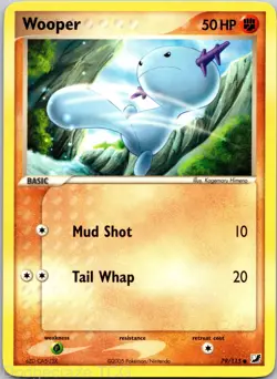 Wooper 79/115 Common Unseen Forces Pokemon NM - Image 1