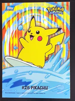 Pikachu 25 TV Animation Edition Topps Stick On Pokemon 2000 - Image 1