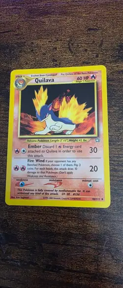 Quilava 46/111 Uncommon Neo Genesis Pokemon Lightly Played - Image 1