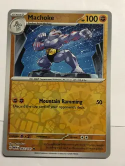 Pokemon Card 151 Reverse Holographic Machoke 067/165 Near Mint - Image 1