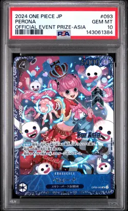 2024 ONE PIECE JAPANESE PROMOS OFFICIAL EVENT PRIZE-ASIA #093 PERONA PSA 10 - Image 1