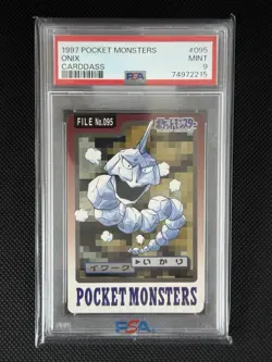Onix 095 Carddass Mint Pokemon Card Vending 1997 Pocket Monsters PSA 9 - Image 1