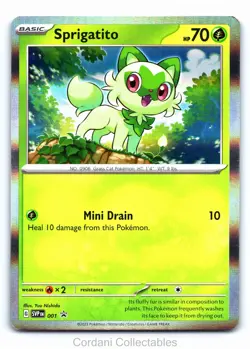 Sprigatito SVP001 - SV Black Star Promo - Holo Pokemon Card - Near Mint - Image 1