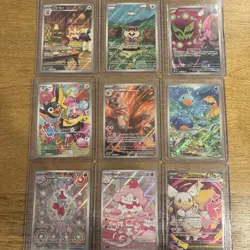 Pokemon Full Art IR Lot 9 Cards - Image 1