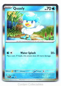 Quaxly SVP003 - SV Black Star Promo - Holo Pokemon Card - Near Mint - Image 1