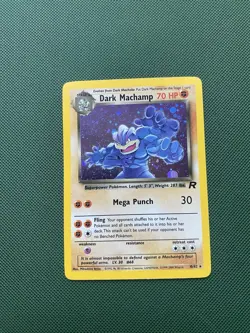 VINTAGE Dark Machamp TCG 10/82 Team Rocket Holo Rare Pokemon Card LP - Image 1