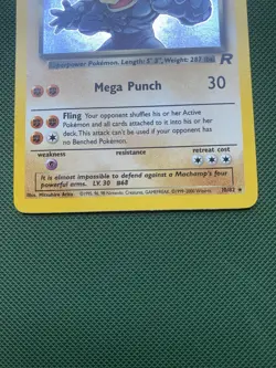 VINTAGE Dark Machamp TCG 10/82 Team Rocket Holo Rare Pokemon Card LP - Image 3