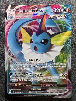 Vaporeon VMAX 030/203 Full Art Holo Rare Pokemon Card NM - Image 1