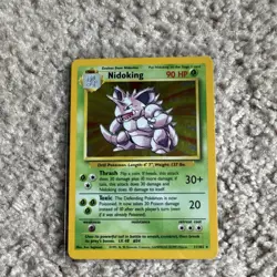 Vintage 1990s Pokemon 7 Card Lot with Holo Nidoking Blastoise Victreebel - Image 5