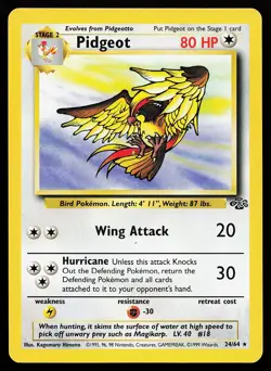 Pidgeot 24/64 Unlimited Rare Jungle Pokemon Card - Image 1