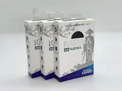 Ultimate Guard KATANA Card Sleeves • BLACK • Japanese Size • 3 Packs • 180 Total - Image 1