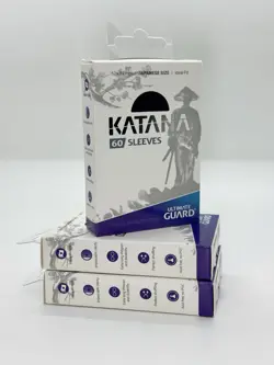 Ultimate Guard KATANA Card Sleeves • BLACK • Japanese Size • 3 Packs • 180 Total - Image 3
