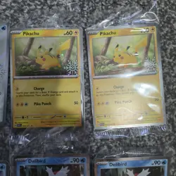 Pokemon 2025 Holiday Calendar Stamped Promos x2 sets of all 8 cards SEALED. - Image 5