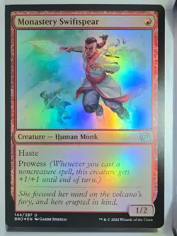 Monastery Swiftspear - U144 - FOIL - MTG - The Brothers' War (BRO) - Image 1
