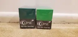 Ultra Pro Eclipse PRO-100+ LIME Green and FOREST Green deck box (lot of 2) - Image 1