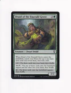 2022 MAGIC COMMANDER LEGENDS BATTLE FOR BALDUR'S GATE DRUID OF THE EMERALD GROVE - Image 1