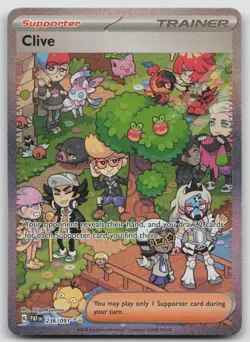 Pokemon Clive Paldean Fates SIR 236/091 Special Illustration Rare Holo NM/Mint - Image 1