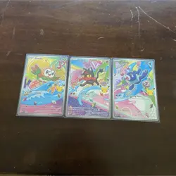 Pokemon TCG First Partner Pack Promo Holo Lot 3 Rowlet/Litten/Popplio 2021 Alola - Image 1