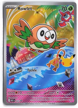 Rowlet 043 Holo Promo ME: Mega Evolution Promo Pokemon NM - Image 1