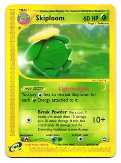 Skiploom 60 Uncommon Aquapolis Pokemon NM - Image 1