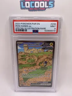 2023 POKEMON PAR EN-PARADOX RIFT SPECIAL ILLUSTRATION RARE IRON HANDS EX PSA 9 - Image 1