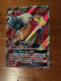 Entei GX 71/73 Shining Legends Pokemon Full Art Holo 2017 NM - Image 1