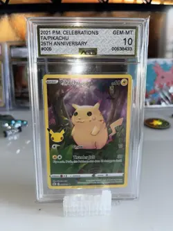 2021 POKEMON CELEBRATIONS #005 FULL ART/PIKACHU AGS 10 - Image 1