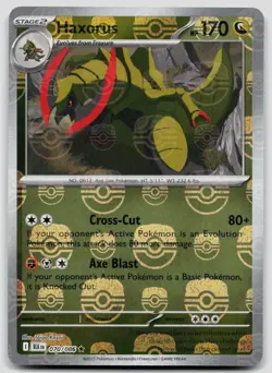 Haxorus 070/086 Black Bolt - Master ball Pokemon NM - Image 1