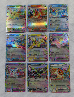 Prismatic Evolutions Complete Surprise Box Stamped Promo Complete Set 9 EX Cards - Image 1