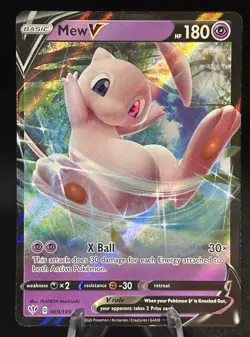 Pokemon Card Mew V 069/189 Ultra Rare Sword Shield Darkness Ablaze Singles LP - Image 1