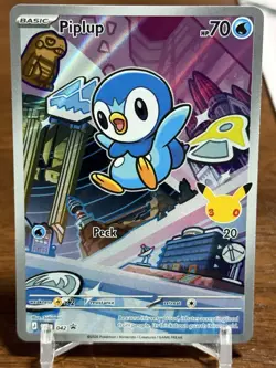 Piplup 042 ME: Mega Evolution Promo Holo Pokemon NM - Image 1
