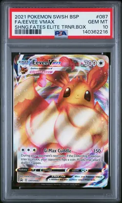PSA 10 Eevee VMAX BLACK STAR PROMO SWSH087 GEM MINT Graded Pokemon Card - Image 1