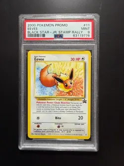 PSA9 Eevee JR Stamp Rally English Promo Pokemon Card MINT 9 - Image 1