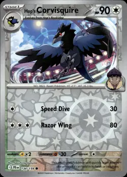 HOP'S CORVISQUIRE 134/159 COMMON JOURNEY TOGETHER POKEMON REVERSE HOLO NM - Image 1
