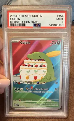 2024 POKEMON SCR EN GULPIN ILLUSTRATION RARE - MINT PSA 9 #154 - Image 1