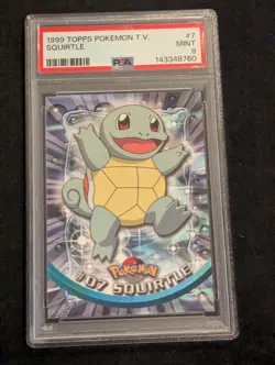 Squirtle - Pokemon Topps TV 1999 #07 - Mint PSA 9 - Image 1