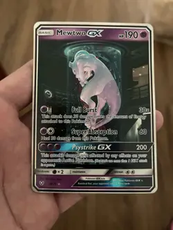 Pokemon Mewtwo GX (Secret Shining) 78/73 Shining Legends Holo - LP - Image 1
