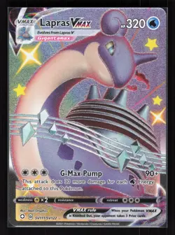 Lapras VMAX Shiny Holo Rare Pokemon Shining Fates: Shiny Vault SV111/SV122 NM - Image 1