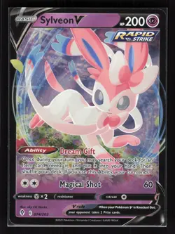 Sylveon V Holo Ultra Rare Pokemon SWSH07: Evolving Skies 074/203 NM - Image 1
