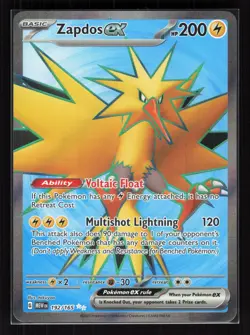 Zapdos ex Holo Ultra Rare Pokemon SV: Scarlet & Violet 151 192/165 NM - Image 1