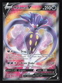 Malamar V (Full Art) Holo Ultra Rare Pokemon SWSH02: Rebel Clash 186/192 NM - Image 1