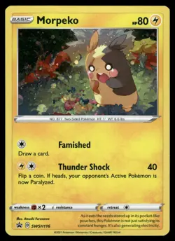 Morpeko SWSH116 Holo Promo Sword & Shield Promo Pokemon Holo Near Mint - Image 1