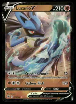 Lucario V 078/189 Holo V Rare Astral Radiance Pokemon Near Mint - Image 1
