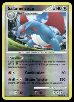 Salamence 24/100 Rare Stormfront Pokemon Reverse Holo Near Mint - Image 1