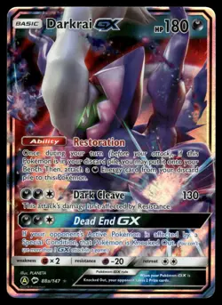 Darkrai GX 88/147 Holo GX Rare Burning Shadows Pokemon Near Mint - Image 1