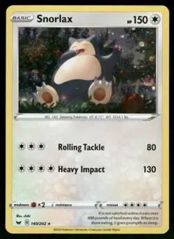 Snorlax (Cosmos Holo) 140/202 Holo Promo Blister Exclusives Pokemon Near Mint - Image 1