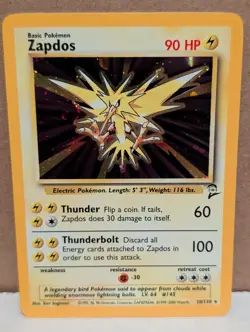 2000 Pokemon Base Set 2 (BS2) Zapdos 20/130 - Image 1