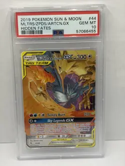 Pokemon - Moltres & Zapdos & Articuno GX 44/68 Ultra Rare - Hidden Fates PSA 10 - Image 1